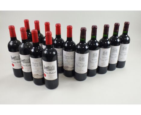 A mixed lot of Grand Vin Bordeaux Chateau Vieux Robin 2005 Medoc (5) Grand Vin de Medoc Chateau Tour du Rock Milon Pauillac 2