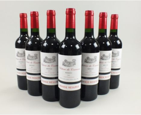 Seven bottles of Chateau de Courneau Medoc 2012 Grand Vin de Bordeaux Grand Reserve (7)