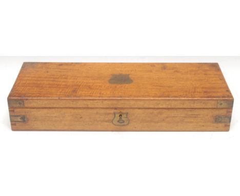 Medical Interest - an early 20th century fiddle back mahogany military surgeon's box, by Arnold & Sons, West Smithfield, Lond