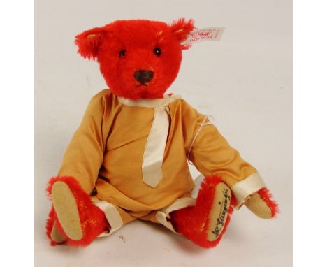 A boxed Steiff Baby Alfonso teddy bear, no. 653773, with numbered white and red tag to ear, with clipped red mohair fur, in C