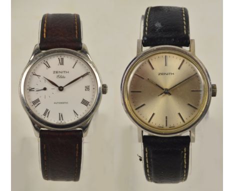 ZENITH; a gentleman's Elite automatic wristwatch with circular dial set with Roman numerals, date aperture and subsidiary sec