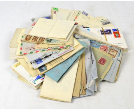 AIR MAIL AND FLOWN COVERS; an accumulation of 1912-70's including UK, Ireland, India, Thailand, etc, note German zeppelins, L