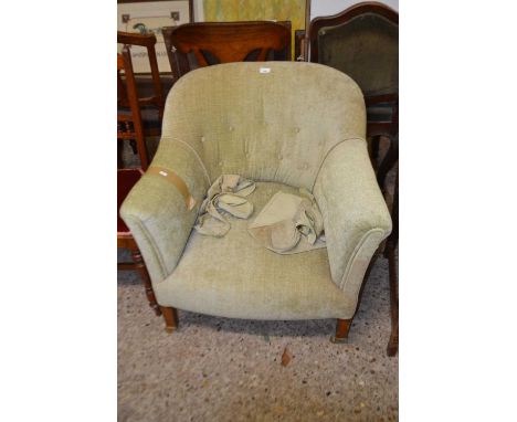 20th Century light green upholstered tub chair