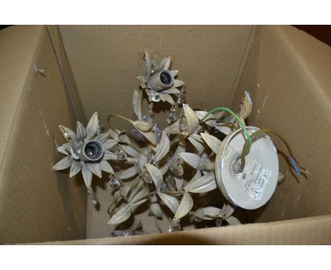 Modern metal floral light fitting