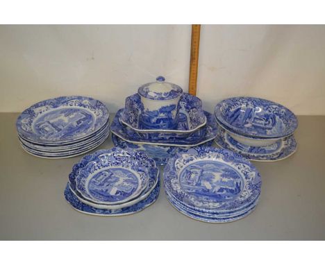 Quantity of Copeland Spode blue Italian table wares