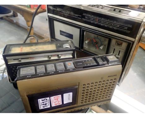 Three vintage radios. All electrical items in this lot have been PAT tested for safety and have passed. This does not confirm