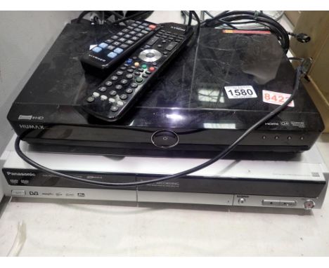Panasonic DVD recorder/player and a Humax box. All electrical items in this lot have been PAT tested for safety and have pass