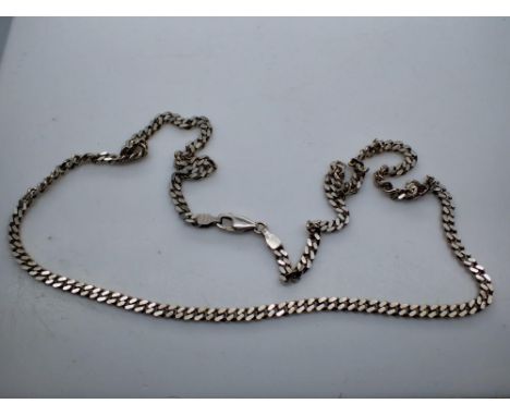 Italian 925 silver curb-link neck chain, L: 51 cm, 16g. UK P&amp;P Group 0 (£6+VAT for the first lot and £1+VAT for subsequen