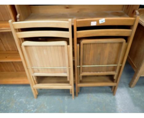 Two wooden folding chairs. Not available for in-house P&amp;P 