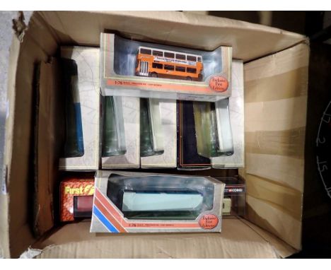 Nine boxed diecast buses to include E.F.E. UK P&amp;P Group 2 (£20+VAT for the first lot and £4+VAT for subsequent lots) 