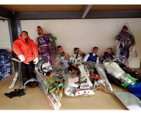 Seven modern Action Man and accessory packs. Not available for in-house P&amp;P 