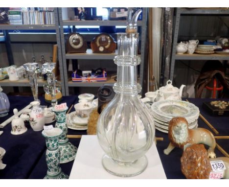 Victorian quadruple liquor decanter missing two stoppers. Not available for in-house P&amp;P 