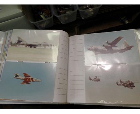 Album containing approximately 180 photographs of military, RAF and USAF aircraft. UK P&amp;P Group 1 (£16+VAT for the first 