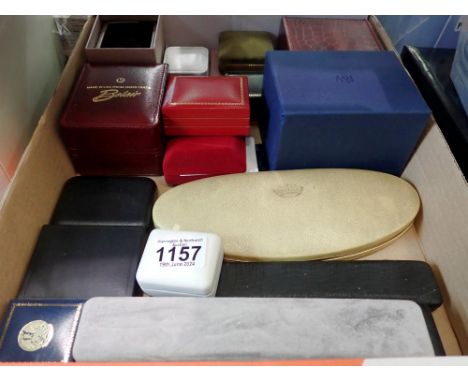 Jewellery and watch boxes, including Rotary, Beaverbrooks and others. UK P&amp;P Group 2 (£20+VAT for the first lot and £4+VA