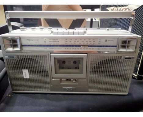JVC Biphonic boom box stereo/radio cassette recorder, model number 12C-656LB. Not available for in-house P&amp;P 