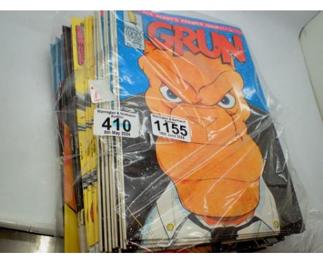 Harrier Comics Grun Magazine, No 1 (12), No 2 (7), No 3 (9), and no 4 (8), (37 total). UK P&amp;P Group 2 (£20+VAT for the fi
