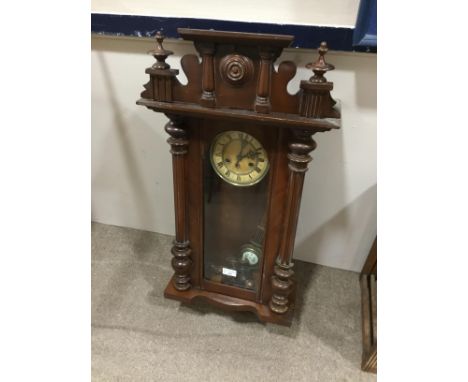 LATE VICTORIAN WALL CLOCK, 86cm long