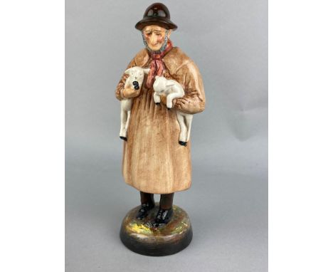 ROYAL DOULTON FIGURE OF LAMBING TIME, HN1890, along with Royal Doulton figure of Loretta, HN2337 and Tootles, HN1680, and a R