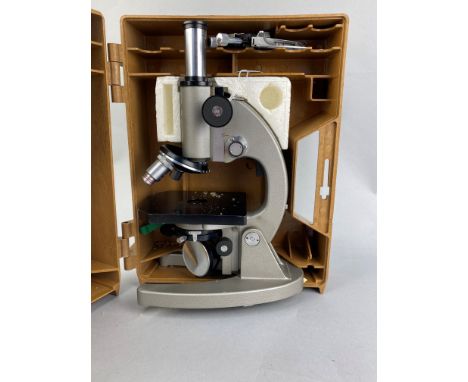 NIKON MICROSCOPE WITH SLIDES AND ACCESSORIES, along with an Olympus&nbsp; microscope kit&nbsp;