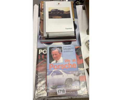 A quantity of motoring books including vintage books on Porsche cars etc.
