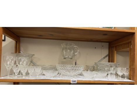 A good lot of vintage moulded glass. COLLECT ONLY.