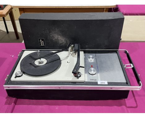 A 1960s Dansette Transit record player. No power lead