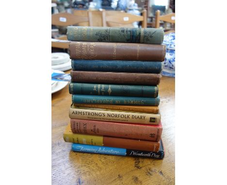 ERNEST R SUFFLING: 'The Land of the Broads' pub. Benjamin Perry c.1890 with other books of topographical interest (11)