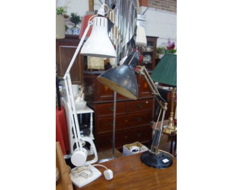 A 1001 LAMPS LTD ANGLEPOISE DESK LAMP, pattern no. 2787434 with black painted shade and base