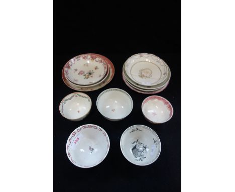 A COLLECTION OF 18TH CENTURY AND LATER CHINESE EXPORT WARES, to include tea bowls and saucers