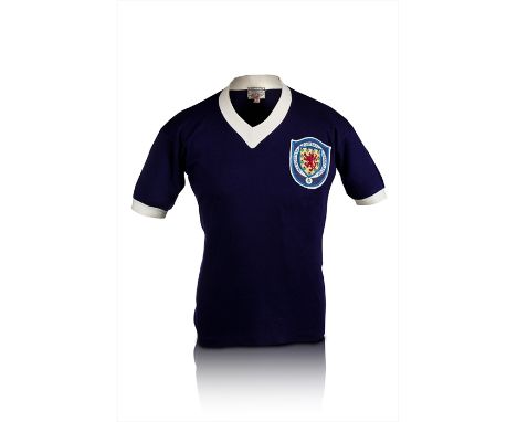 FOOTBALL INTEREST: SCOTLAND INTERNATIONAL NO 6 JERSEY SIGNED BY JIM BAXTER
said to have been worn by Jim Baxter for Scotland 