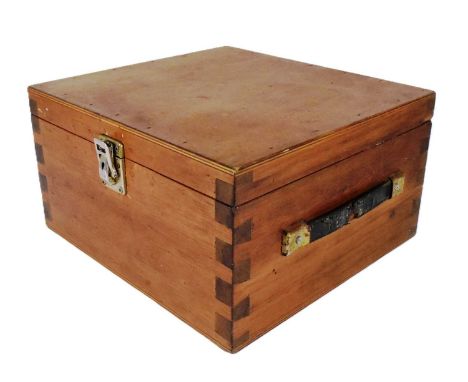 A vintage RAF Royal Air Force Type P-4A Aircraft Compass mounted in a wooden case. Serial No. 37293T. Military broadarrow sta