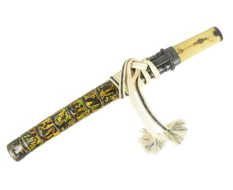 An early 16th Century Muromachi period (1333–1568) Bishu Osatune Sukesada Tanto. Rayskin tsuka with x2 ornament mounts, fuchi