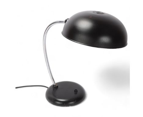 A 1930s' Cosack Gecos German desk lamp, makers marks to base and shade, height 37cmGood original condition, some pitting to s