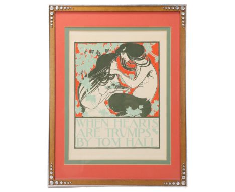 When Hearts Are Trumps by Tom Hall (from Maitres De l'Affiche), original lithograph by William Bradley, published 1896, image