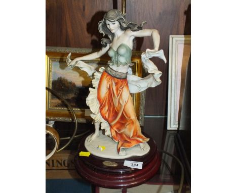 A CAPODIMONTE FLORENCE FIGURATIVE LAMP BY GIUSEPPI ARMANI 