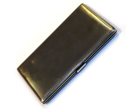George V engine turned silver cigarette case, London 1935, 7.4oz approx   Condition: 