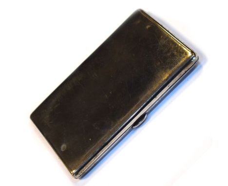 George V silver cigarette case, Birmingham 1912, 5.8oz approx   Condition: 