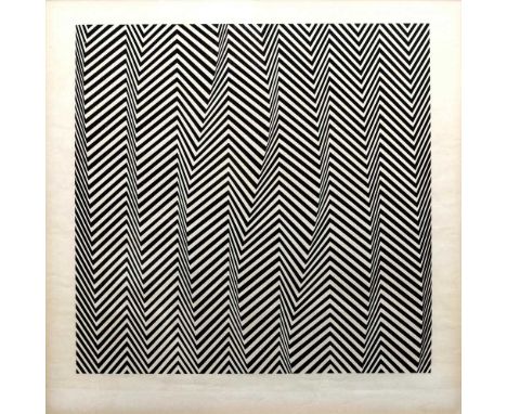Y BRIDGET RILEY (b.1931)Poster Poem 'Descending' 1968, screenprint, 29 1/2" x 29 1/2", framed and glazed (Illustrated) (subje