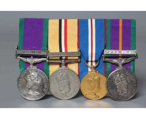 A FAMILY OF 21ST CENTURY MEDALS awarded to Lcpl. J. Campbell, of the R. Irish (HS), comprising a Northern Ireland campaign me