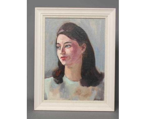 Y PHILIP NAVIASKY (1894-1983)Portrait of a Young lady, signed lower right, oil on canvas laid on board, 18 1/2" x 13 1/4", mo