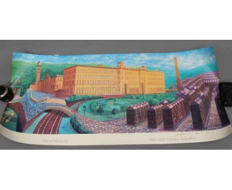 Y DAVID HOCKNEY (b.1937)Salts Mill Saltaire Yorkshire, signed lower right, poster published 1997, 39" x 17 1/2", together wit