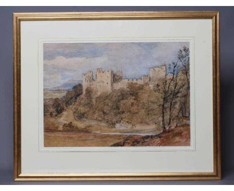 DAVID COX JUNIOR (1809-1885) Ludlow Castle, watercolour over pencil, 14" x 19 1/2", framed and glazed (Est. plus 24% premium 