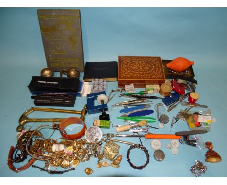 A boxed Diamond Selector II diamond tester, a quantity of watch repair tools, a gold plated Oris wristwatch (not working), a 