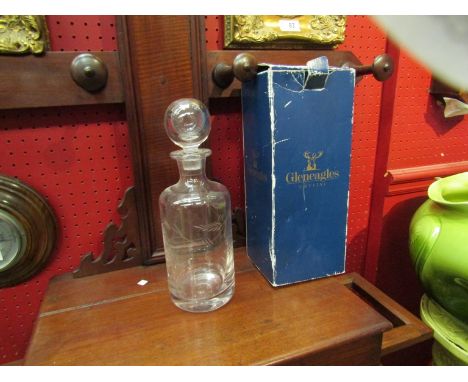 A boxed Gleneagles crystal decanter with stopper 