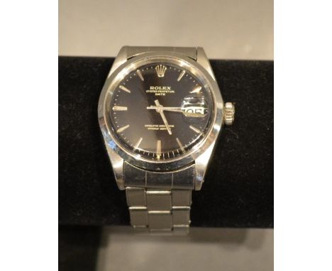 A Rolex Oyster Perpetual Date Superlative Chronometer Stainless Steel Cased Gentleman's Wrist Watch 