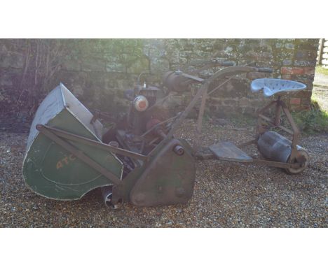 An Atco Ride On Lawnmower with Villiers Petrol Engine, 96 cms wide 