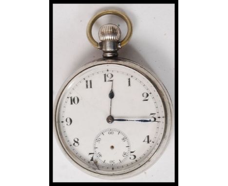 A hallmarked silver cased Ernest & Gilson of Holcombe enamel faced pocket watch