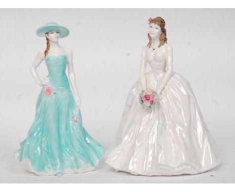 A Royal wrcester ' Figure Of The Year ' A Day To Remember along with another Royal Worcester figure Serena