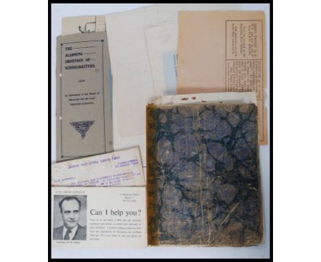 A unique Victorian Bristol Socialist book of handwritten meetings / speeches. The first annotated ' Read Before Bristol Trade