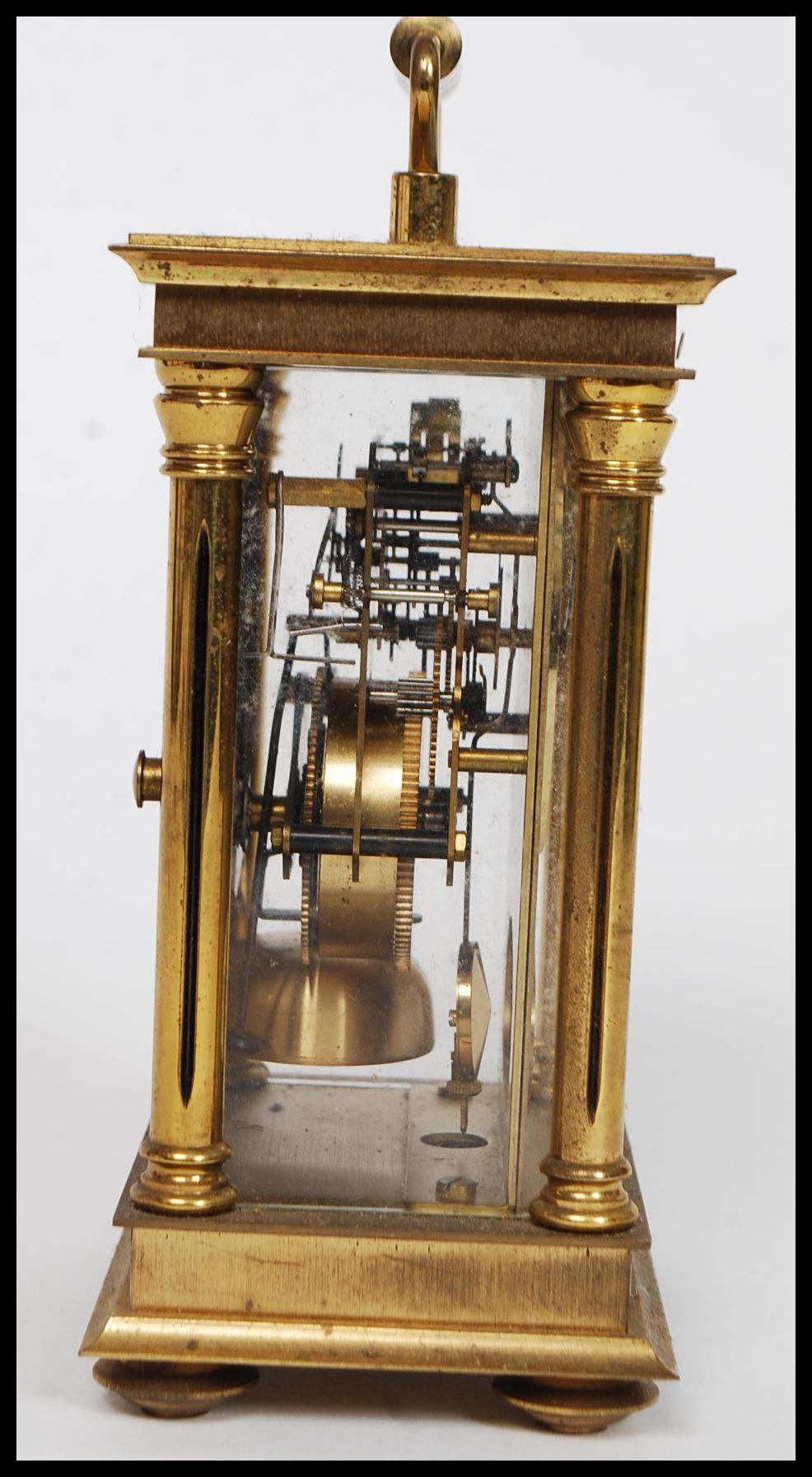 A good large H.Samuel brass 8 day carriage clock. The movement striking